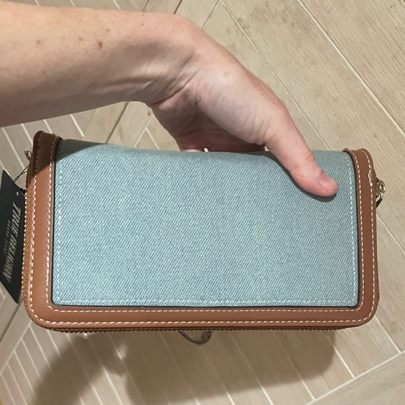 True Religion Double Zipper Denim Crossbody - Picture 6 of 6